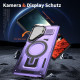 For Samsung Galaxy S24+ 5G Shield Frame Holder MagSafe Phone Case(Purple)