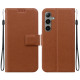For Samsung Galaxy S24+ 5G Ultra-thin Voltage Magnetic Buckle Leather Phone Case(Brown)