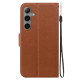 For Samsung Galaxy S24+ 5G Ultra-thin Voltage Magnetic Buckle Leather Phone Case(Brown)