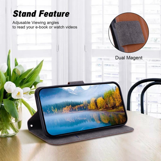 For Samsung Galaxy S24+ 5G Ultra-thin Voltage Magnetic Buckle Leather Phone Case(Brown)