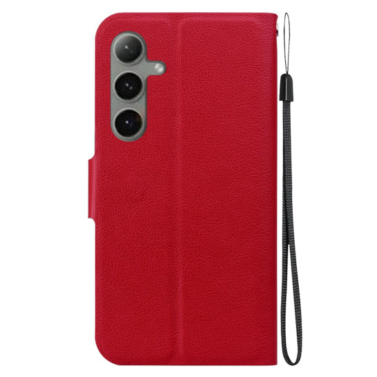 For Samsung Galaxy S24+ 5G Ultra-thin Voltage Magnetic Buckle Leather Phone Case(Red)