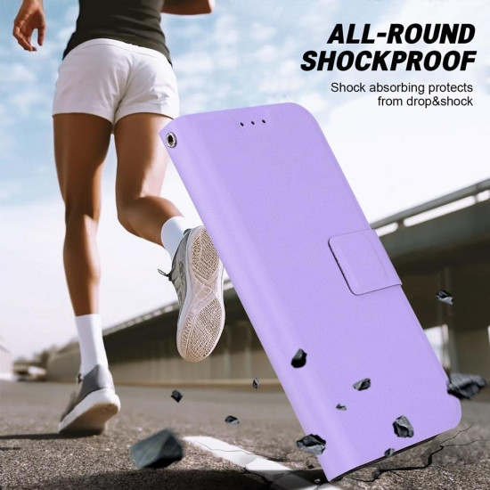 For Samsung Galaxy S24+ 5G Ultra-thin Voltage Magnetic Buckle Leather Phone Case(Purple)