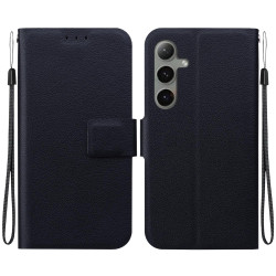 For Samsung Galaxy S24+ 5G Ultra-thin Voltage Magnetic Buckle Leather Phone Case(Black)