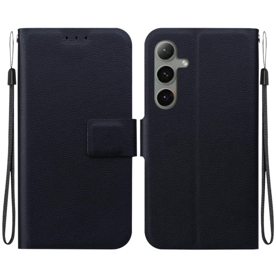 For Samsung Galaxy S24+ 5G Ultra-thin Voltage Magnetic Buckle Leather Phone Case(Black)