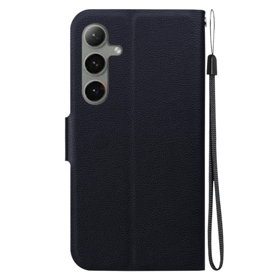 For Samsung Galaxy S24+ 5G Ultra-thin Voltage Magnetic Buckle Leather Phone Case(Black)
