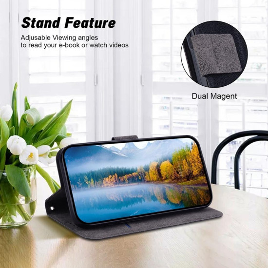 For Samsung Galaxy S24+ 5G Ultra-thin Voltage Magnetic Buckle Leather Phone Case(Black)
