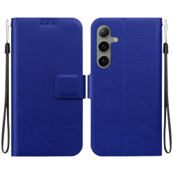For Samsung Galaxy S24+ 5G Ultra-thin Voltage Magnetic Buckle Leather Phone Case(Blue)