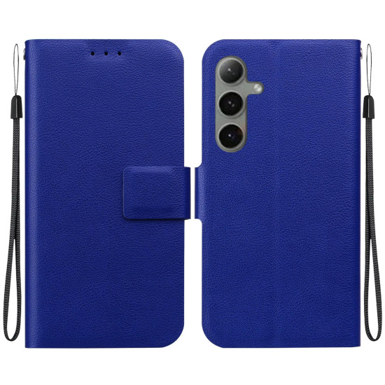 For Samsung Galaxy S24+ 5G Ultra-thin Voltage Magnetic Buckle Leather Phone Case(Blue)