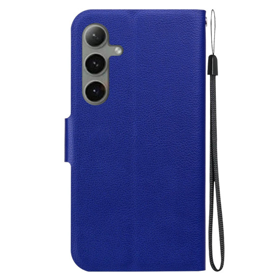 For Samsung Galaxy S24+ 5G Ultra-thin Voltage Magnetic Buckle Leather Phone Case(Blue)