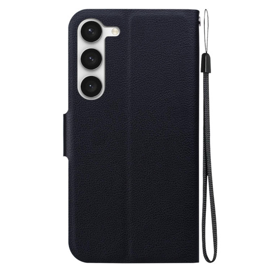 For Samsung Galaxy S23+ 5G Ultra-thin Voltage Magnetic Buckle Leather Phone Case(Black)