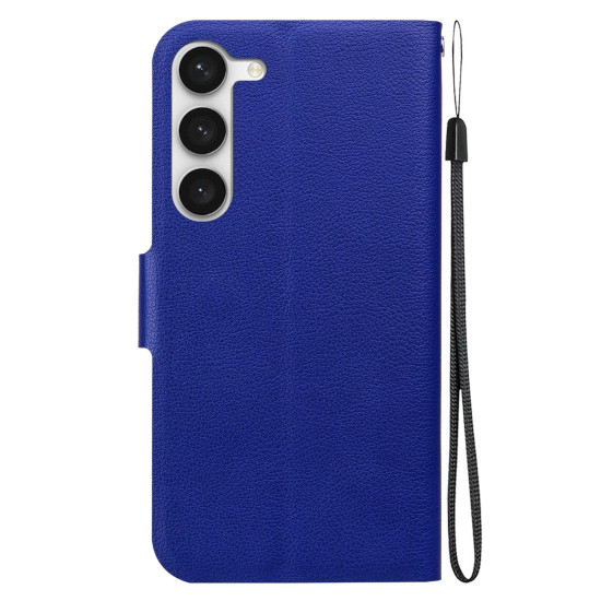 For Samsung Galaxy S23+ 5G Ultra-thin Voltage Magnetic Buckle Leather Phone Case(Blue)