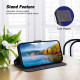For Samsung Galaxy S23+ 5G Ultra-thin Voltage Magnetic Buckle Leather Phone Case(Blue)