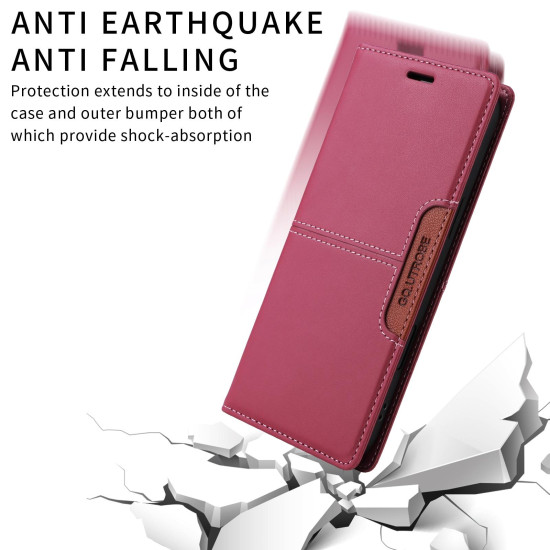 For Samsung Galaxy S24+ 5G GQUTROBE G01 RFID Anti-theft Leather Phone Case(Red)