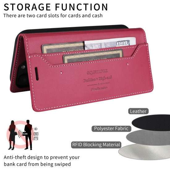 For Samsung Galaxy S24+ 5G GQUTROBE G01 RFID Anti-theft Leather Phone Case(Red)
