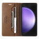 For Samsung Galaxy S24+ 5G GQUTROBE G01 RFID Anti-theft Leather Phone Case(Brown)