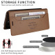 For Samsung Galaxy S24+ 5G GQUTROBE G01 RFID Anti-theft Leather Phone Case(Brown)