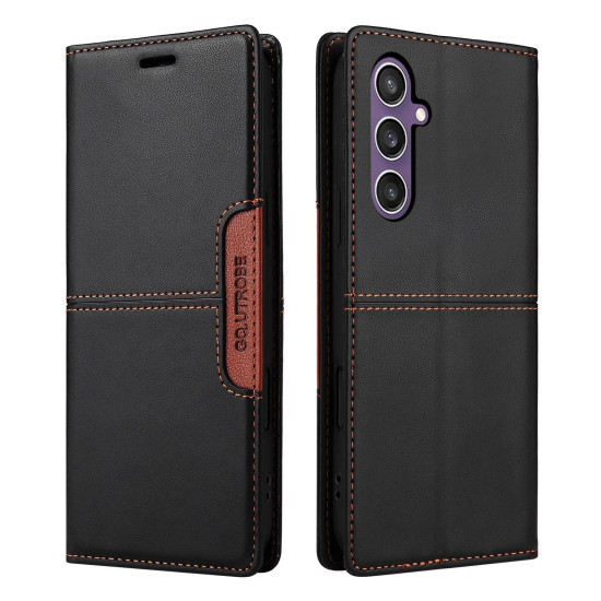 For Samsung Galaxy S24+ 5G GQUTROBE G01 RFID Anti-theft Leather Phone Case(Black)