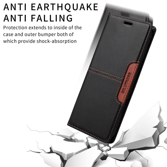 For Samsung Galaxy S24+ 5G GQUTROBE G01 RFID Anti-theft Leather Phone Case(Black)
