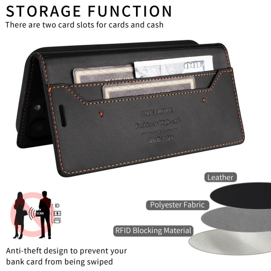 For Samsung Galaxy S24+ 5G GQUTROBE G01 RFID Anti-theft Leather Phone Case(Black)