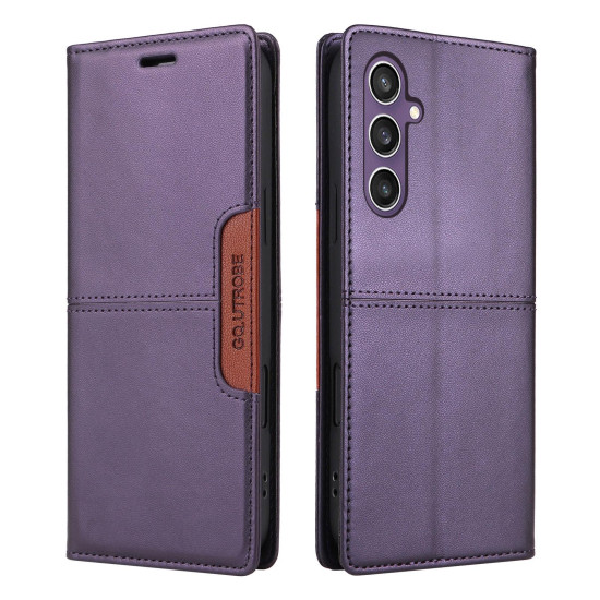 For Samsung Galaxy S24+ 5G GQUTROBE G01 RFID Anti-theft Leather Phone Case(Purple)
