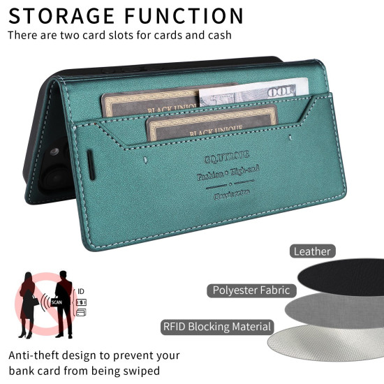 For Samsung Galaxy S24+ 5G GQUTROBE G01 RFID Anti-theft Leather Phone Case(Green)