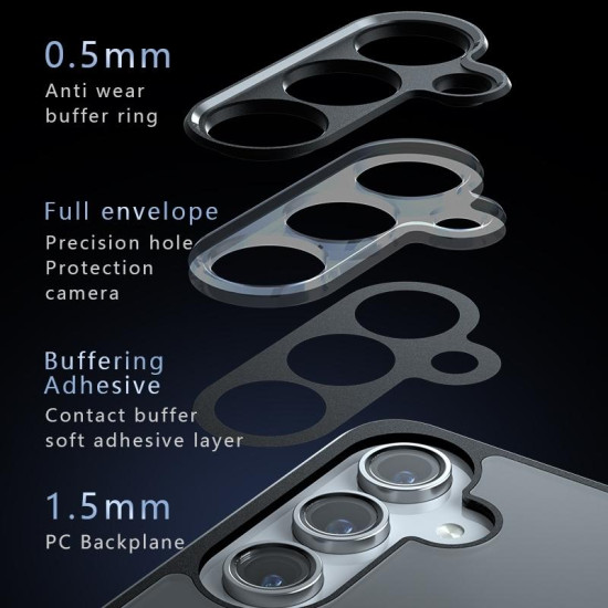 For Samsung Galaxy S24+ 5G Armor Precise Hole PC Hybrid TPU Phone Case(Transparent)