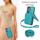 For Samsung Galaxy S24+ / S25+ 5G AwQuer Crossbody Zipper Wallet Rhombic Leather Back Phone Case(Green)
