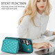 For Samsung Galaxy S24+ / S25+ 5G AwQuer Crossbody Zipper Wallet Rhombic Leather Back Phone Case(Green)
