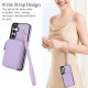 For Samsung Galaxy S24+ / S25+ 5G AwQuer Crossbody Zipper Wallet Rhombic Leather Back Phone Case(Purple)