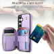 For Samsung Galaxy S24+ / S25+ 5G AwQuer Crossbody Zipper Wallet Rhombic Leather Back Phone Case(Purple)