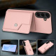 For Samsung Galaxy S24+ 5G Button Card Bag RFID Anti-theft Phone Case(Pink)