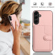 For Samsung Galaxy S24+ 5G Button Card Bag RFID Anti-theft Phone Case(Pink)