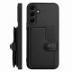 For Samsung Galaxy S24+ 5G Button Card Bag RFID Anti-theft Phone Case(Black)