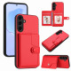 For Samsung Galaxy S24+ 5G Button Card Bag RFID Anti-theft Phone Case(Red)