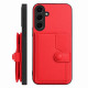 For Samsung Galaxy S24+ 5G Button Card Bag RFID Anti-theft Phone Case(Red)