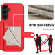 For Samsung Galaxy S24+ 5G Button Card Bag RFID Anti-theft Phone Case(Red)