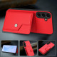 For Samsung Galaxy S24+ 5G Button Card Bag RFID Anti-theft Phone Case(Red)