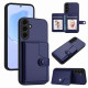 For Samsung Galaxy S24+ 5G Button Card Bag RFID Anti-theft Phone Case(Blue)