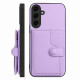 For Samsung Galaxy S24+ 5G Button Card Bag RFID Anti-theft Phone Case(Purple)