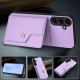 For Samsung Galaxy S24+ 5G Button Card Bag RFID Anti-theft Phone Case(Purple)