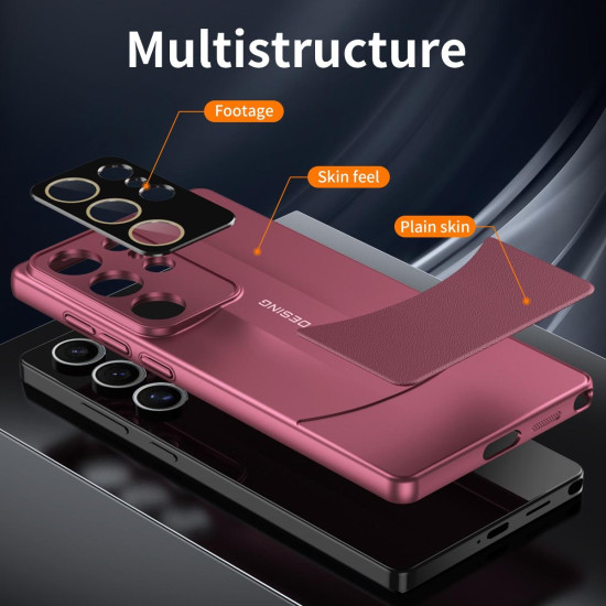 For Samsung Galaxy S24+ 5G Vegetarian Leather Series Skin Feel Full Coverage Phone Case(Black)