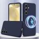 For Samsung Galaxy S24+ 5G Shockproof Silicone Magsafe Phone Case(Navy Blue)