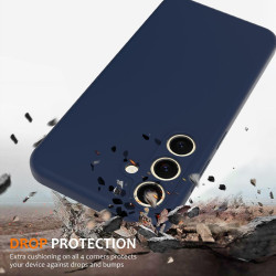 For Samsung Galaxy S24+ 5G Shockproof Silicone Magsafe Phone Case(Navy Blue)