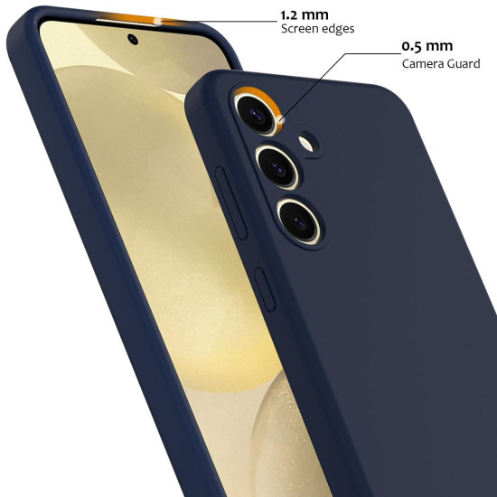 For Samsung Galaxy S24+ 5G Shockproof Silicone Magsafe Phone Case(Navy Blue)