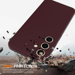For Samsung Galaxy S24+ 5G Shockproof Silicone Magsafe Phone Case(Plum Color)
