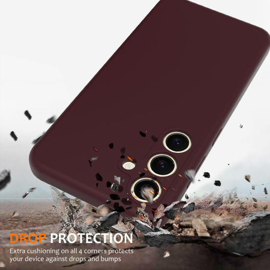 For Samsung Galaxy S24+ 5G Shockproof Silicone Magsafe Phone Case(Plum Color)