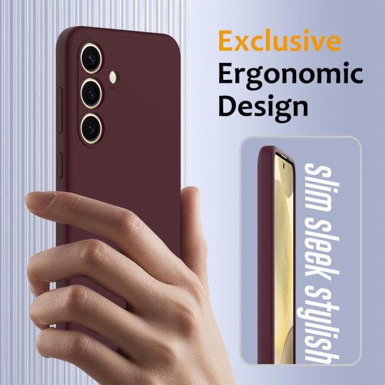 For Samsung Galaxy S24+ 5G Shockproof Silicone Magsafe Phone Case(Plum Color)