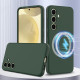 For Samsung Galaxy S24+ 5G Shockproof Silicone Magsafe Phone Case(Dark Green)