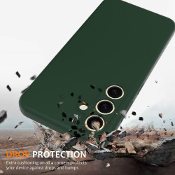 For Samsung Galaxy S24+ 5G Shockproof Silicone Magsafe Phone Case(Dark Green)