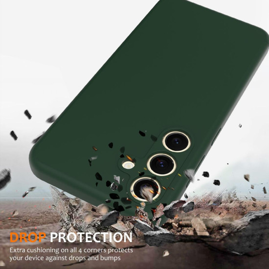 For Samsung Galaxy S24+ 5G Shockproof Silicone Magsafe Phone Case(Dark Green)